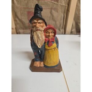 Richard Engler Vintage Resin Caricature‎ Statuette "Hillbilly" Couple Folk Art